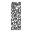 Crimped Black Alphabet M-ST-1814
