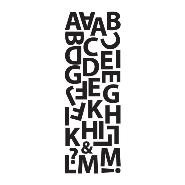 Crimped Black Alphabet M-ST-1814
