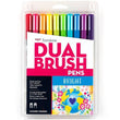 Dual Brush Pens Bright TOM-56185-15225