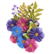 Fabric Flowers Dark Pressed Floral R-684177