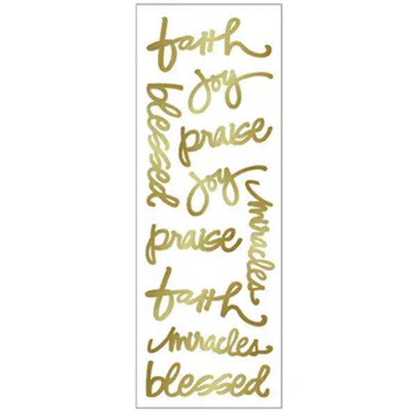 Faith Gold Glitter Words M-28478
