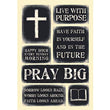 Faith Weathered Message Foam Stickers M-18018