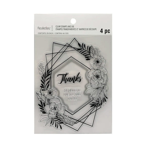 Floral Geometric Thanks R-658141