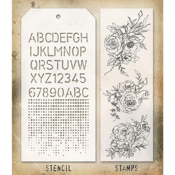 Floral Outlines Schoolhouse Alpha Dot Fade TH-THMM138