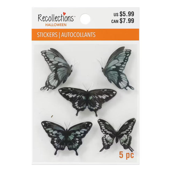 Halloween Monotone Dimensional Butterflies R-718274