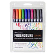 Hard Tip Brush Pens Fudenosuke Colors TOM-56429