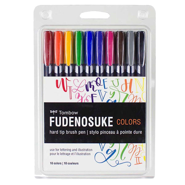 Hard Tip Brush Pens Fudenosuke Colors TOM-56429