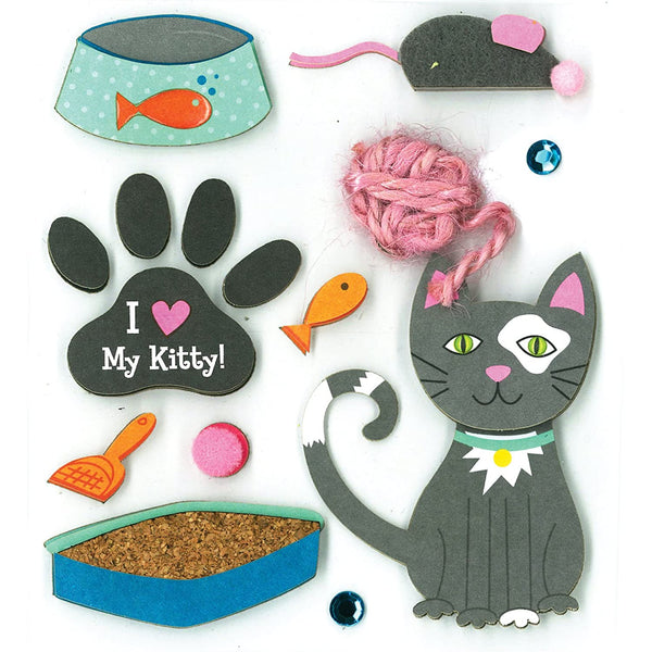 Kitty Love Dimensional Sticker KCO-30-577459