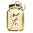 Made with Love Mason Jar Embossed Tag HA-AC0606