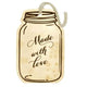 Made with Love Mason Jar Embossed Tag HA-AC0606