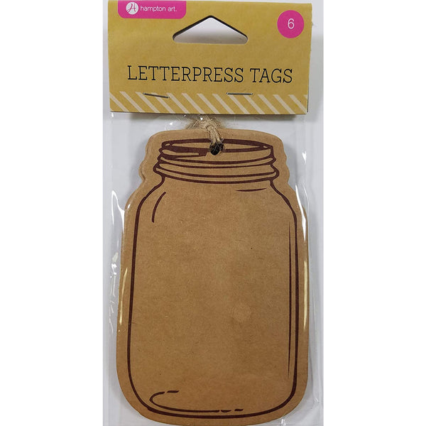 Mason Jar Embossed Tag HA-AC0605