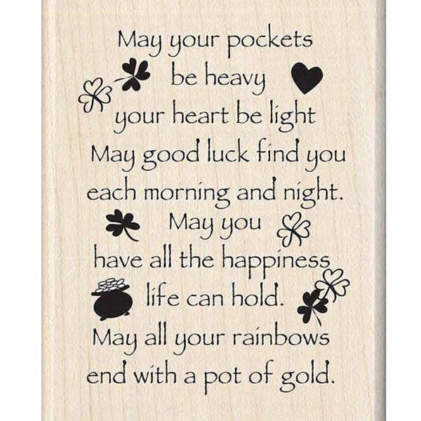 May Good Luck Find You Irish Phrase I-60-00492