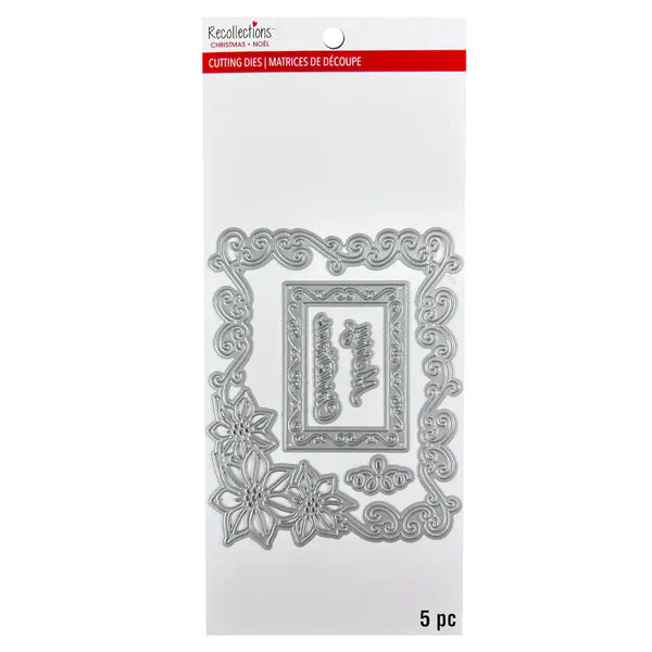 Merry Christmas Floral Frame R-699280