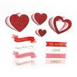Mixed Glitter Valentines Die Cuts R-679135