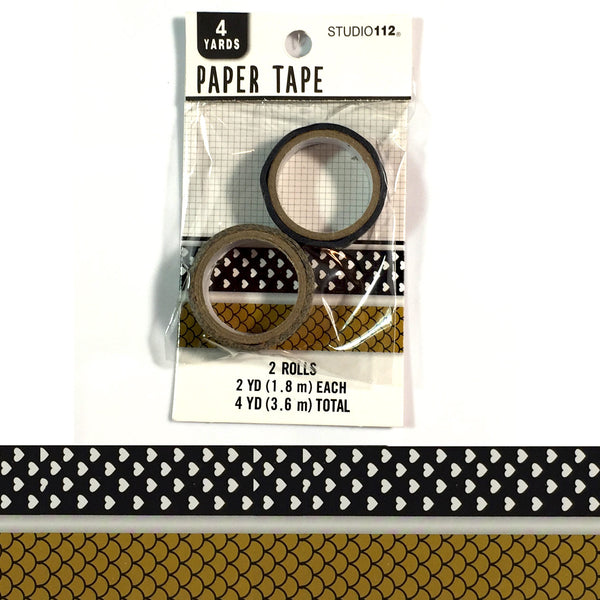 Neutral Fish Scale and Hearts Paper Tape KCO-30691810