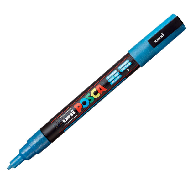 Posca Paint Marker PC-3M 0.9-1.3mm Glitter Light Blue