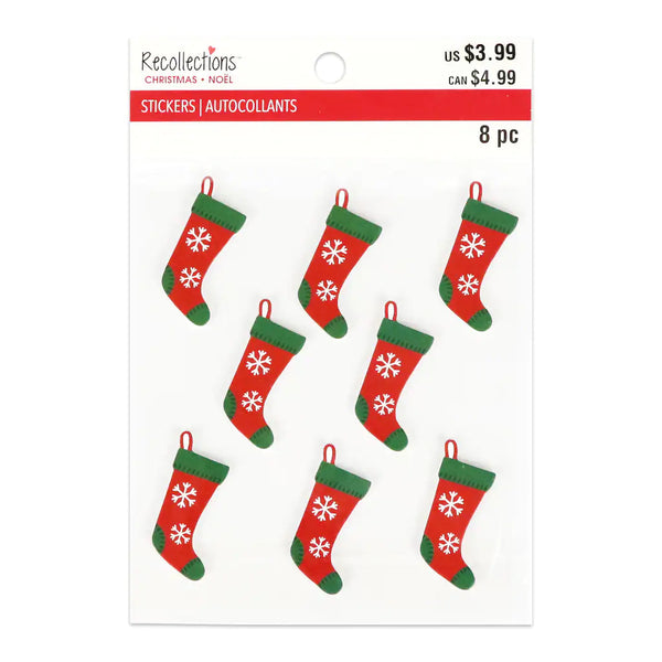 Red and Green Snowflake Stockings R-698729