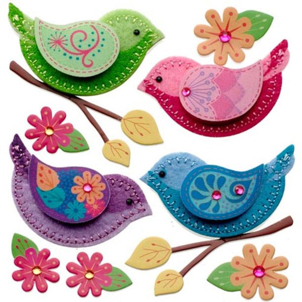 Stitched Colorful Birds 50-21368