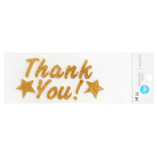 Thank You Gold Sparkle R-668381