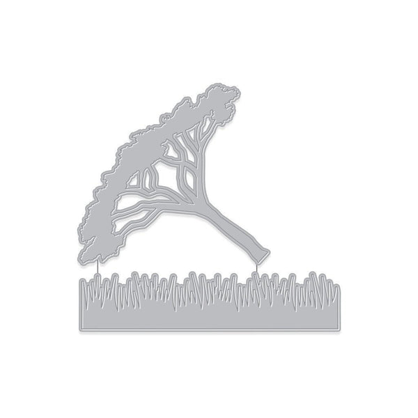 Thorn Tree and Grasses Fancy Die HA-DI399