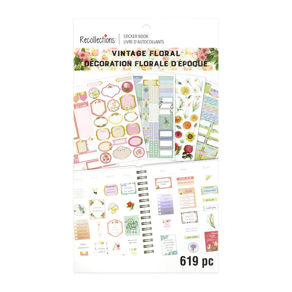 Vintage Floral Sticker Book R-688215