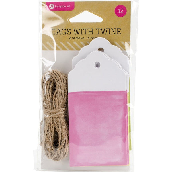 Watercolor Tags with Twine HA-AC0598