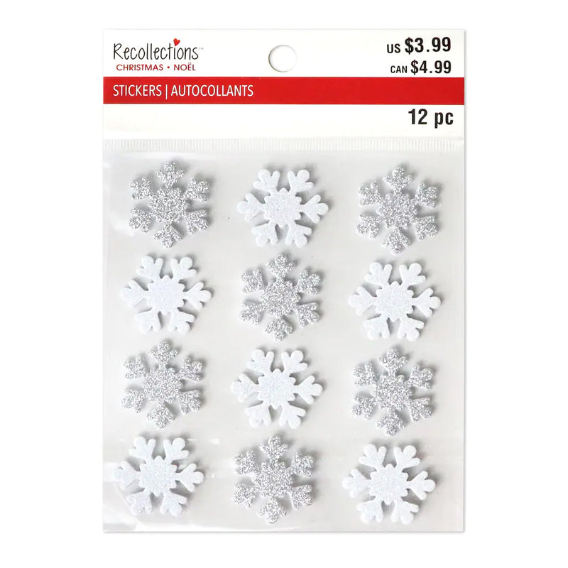 Custom Snowflakes Sticker Pack – 7 Vinyl Decals – Choose Chrome & Finish