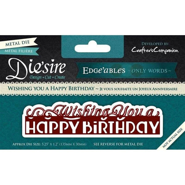 Wishing You a Happy Birthday Metal Die DS-EDG-HAP